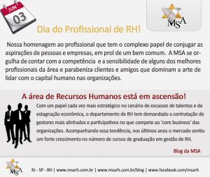 Hoje Dia Do Profissional De Rh Msa Rh Recrutamento E Sele O